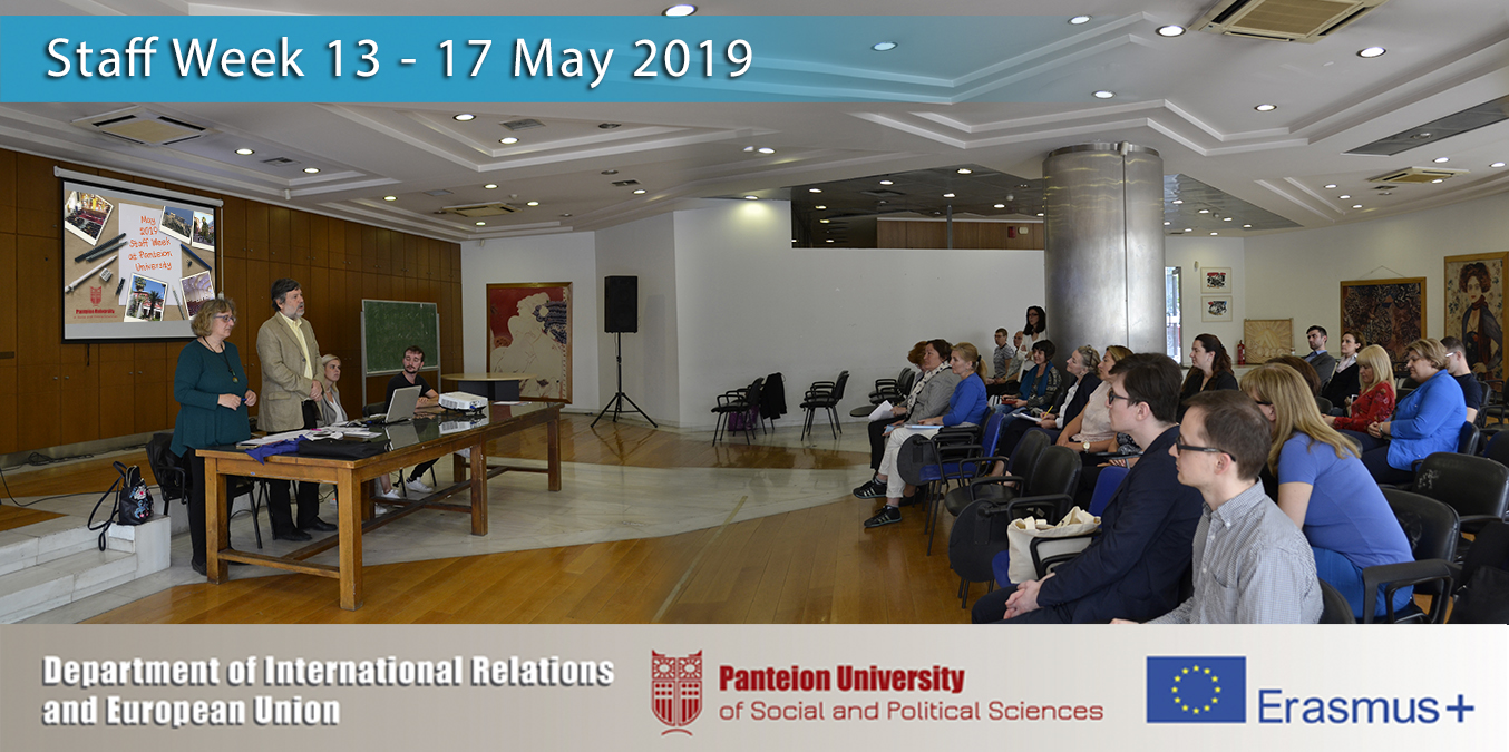 13-17 May 2019: Staff Training Week at Panteion University, Athens